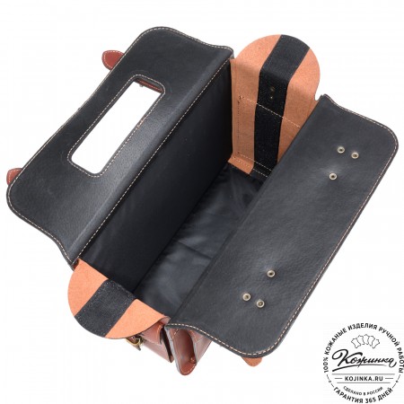 Кожаный портфель-кофр  "Универсал"  (коньяк)